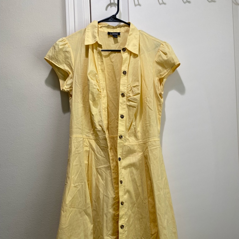 Yellow midi dress